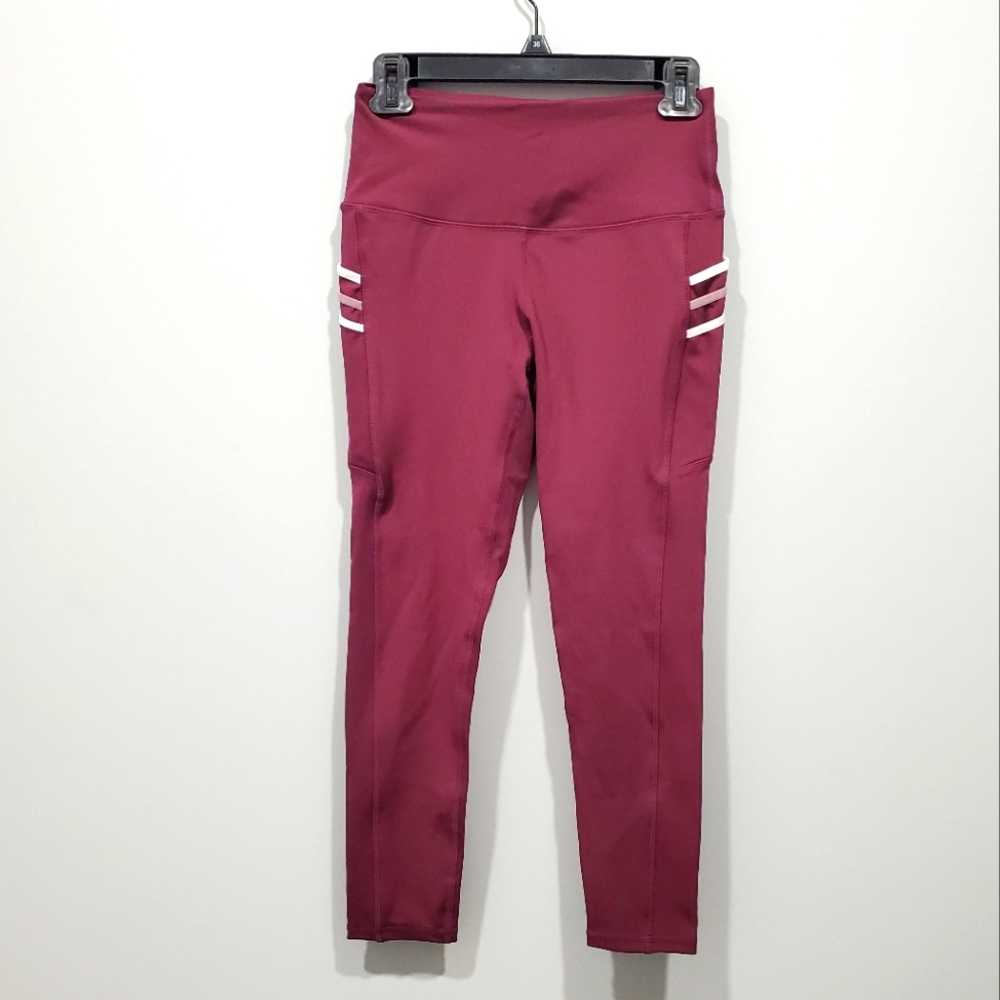 LegEnd | Burgundy Workout Active Athletic Leggings